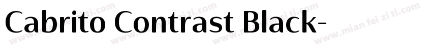 Cabrito Contrast Black字体转换